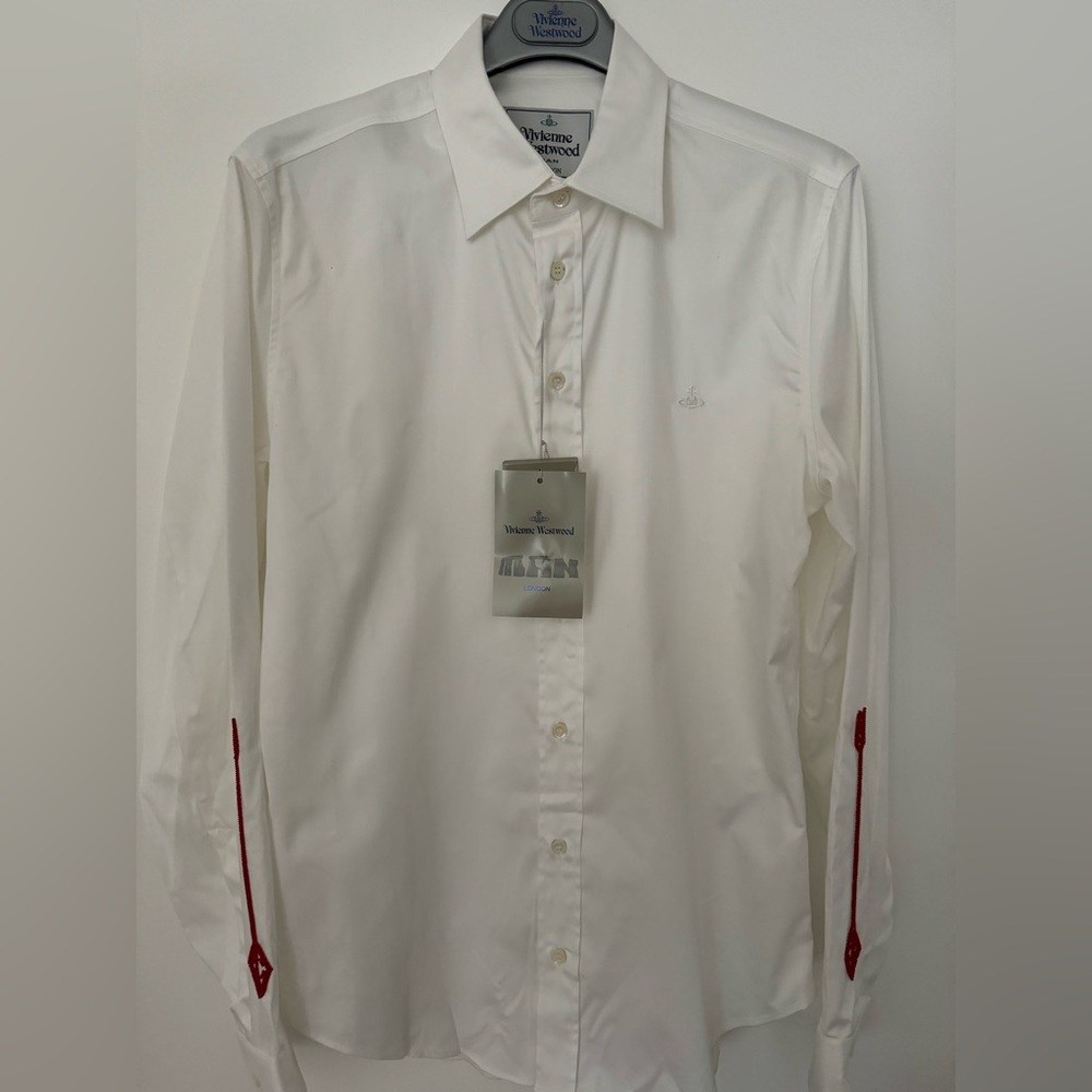 Vivienne Westwood Button Up Shirt Arrow White Red